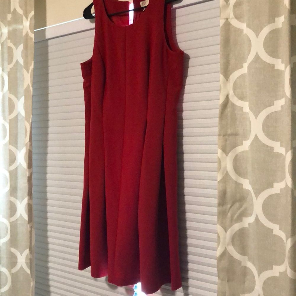 Red Pleated Loft Dress
